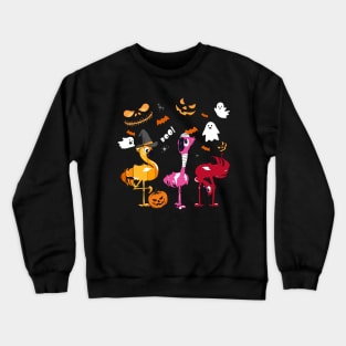 Flamingo Happy halloween Crewneck Sweatshirt